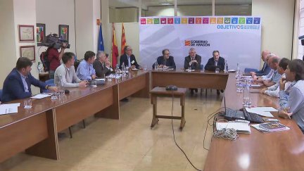 Reunión del Gobierno autonómico con el campo aragonés.