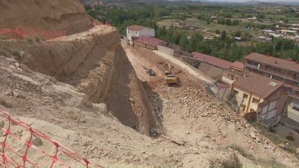 Los trabajos en el cerro de Pui Pinos, en la actualidad.