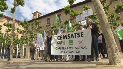 Cemsatse se concentra a las puertas del Pignatelli