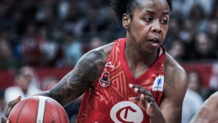 Imani Tate, en un partido de la presente temporada.