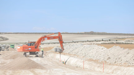 La tubería de Valdurrios regará más de 6.000 hectáreas en Bujaraloz, Peñalba y Fraga. / Gobierno de Aragón