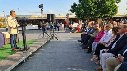 El escritor Javier Sierra durante el pregón de la feria. / Ayuntamiento de Teruel