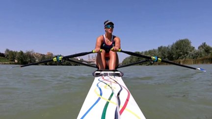 Esther Briz durante una prueba.