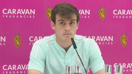 Francho Serrano, durante la rueda de prensa. Foto: Aragón Deporte