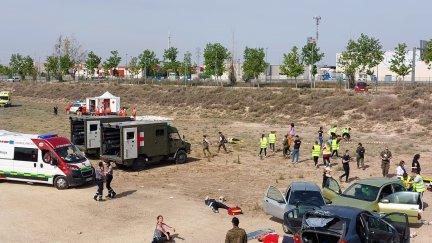Simulacro de accidente múltiple. / USJ