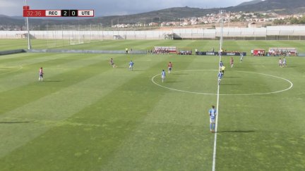 Lance del partido durante la primera mitad. Foto: Aragón Deporte