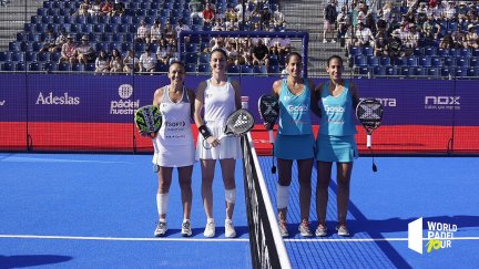 Las hermanas Alayeto, antes de afrontar la semifinal. Foto: World Padel Tour