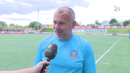 Javi Moreno, entrenador de la SD Tarazona.