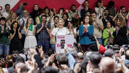 La vicepresidenta segunda y ministra de Trabajo y Economía Social, Yolanda Díaz, interviene durante el acto 'Empieza todo' de la plataforma Sumar./ Carlos Luján / Europa Press.