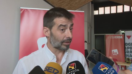 Álvaro Sanz, coordinador general de IU Aragón, este sábado.