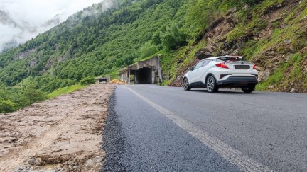 Tramo afectado del Portalet tras el fin de las obras.