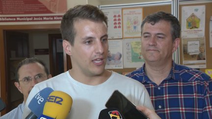 Jorge Pueyo tras ser elegido este martes como cabeza de lista de Sumar al Congreso por Zaragoza.
