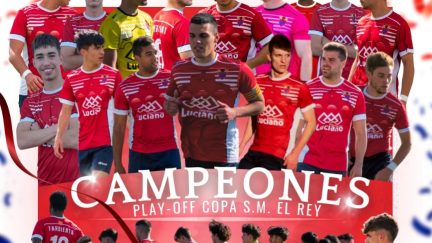 Montaje del CF Tardienta tras ganar la final de los play-off. Foto: Instagram CF Tardienta