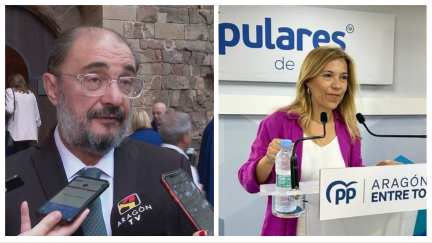 Javier Lambán, hoy, y Ana Alós, en una imagen de archivo.