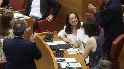 La nueva presidenta de las Cortes valencianes, Llanso Massó. / Europa Press.