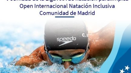 Cartel del Open Internacional de Natación Inclusiva de la Comunidad de Madrid.
