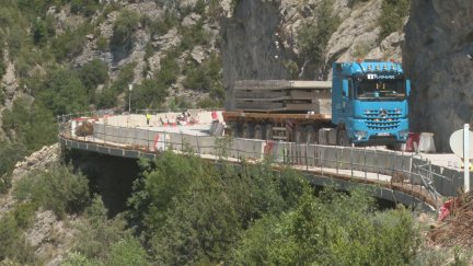 Obras en la N-260 entre Campo y el congosto de Ventamillo.