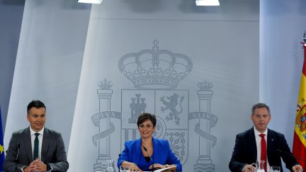 Rueda de prensa posterior al Consejo de Ministros de este martes. / EFE.