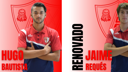 Hugo Bautista y Jaime Requés seguirán la próxima temporada en la UD Barbastro.