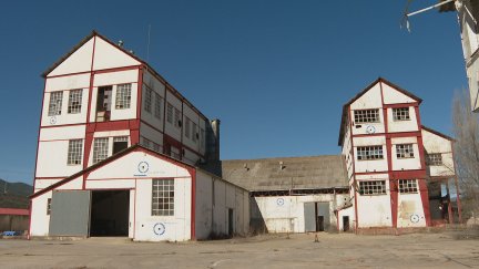 Instalaciones de la antigua fábrica de Iquinosa en Sabiñánigo (Huesca).