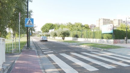 Lugar del accidente en la calle Carlos Marx (Zaragoza).