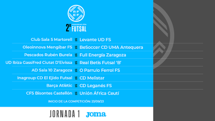 Esta será la primera jornada de la temporada en la Segunda División.