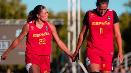 Vega Gimeno, durante el 3x3 Women's Series de Burdeos. Foto: FIBA