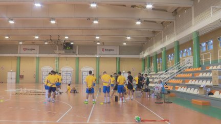 Imagen del entrenamiento del equipo.