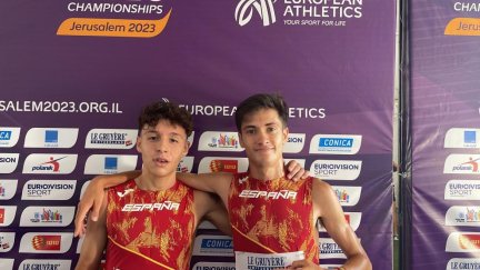 Sergio del Barrio junto a Rubén Leonardo, también clasificado para la final. Foto: RFEA.