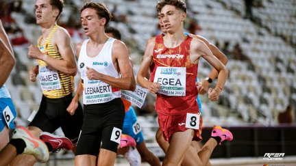 Rubén Egea durante la final del 1.500 metros.