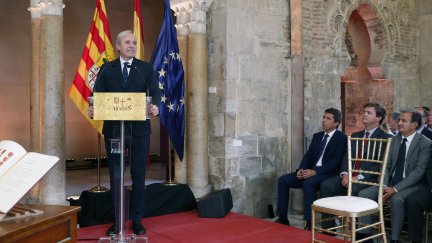 El presidente de Aragón, Jorge Azcón, tras jurar el cargo./ EFE