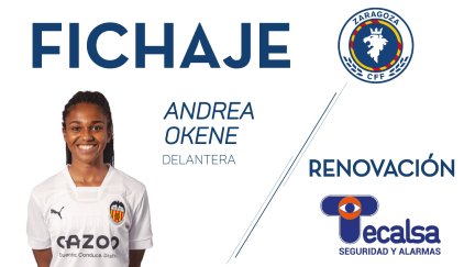 Andrea Okene, nueva delantera del Zaragoza CFF.