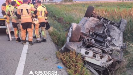 Accidente en Magallón. / Diputación de Zaragoza
