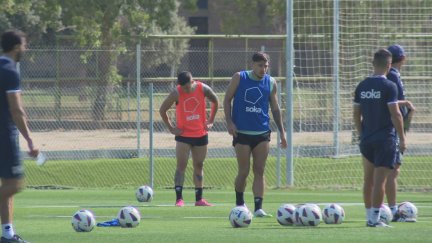 Andrei Ratiu durante el entrenamiento de hoy
