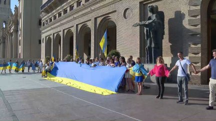 El Consistorio zaragozano ha expresado su apoyo a la causa del pueblo ucraniano. / Ayuntamiento de Zaragoza