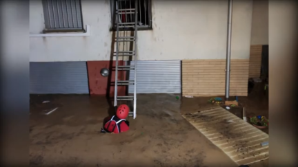 Una fuerte crecida del barranco La Clamor inundó las calles de Pomar de Cinca (Huesca) hace tres meses.