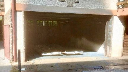 Garaje donde se ha declarado el incendio. / Ayuntamiento de Jaca