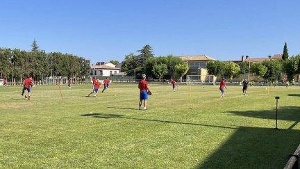 Entrenamiento del Barbastro. Foto: UD Barbastro