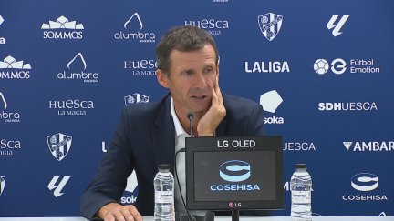 Rueda de prensa de Cuco Ziganda. Foto: Aragón Deporte