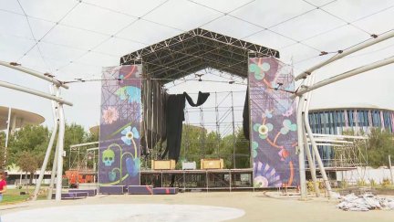 Montaje de uno de los escenarios del festival Vive Latino de 2023.