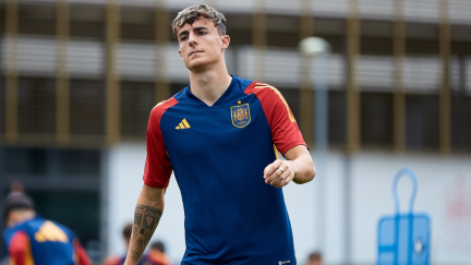Alejandro Francés, entrenando con la selección absoluta. Foto: RFEF