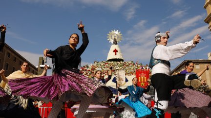 Imagen de archivo de la Ofrenda de Flores a la virgen del Pilar. / Europa Press