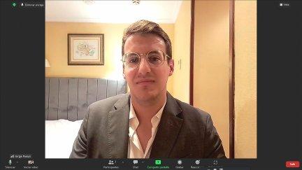 Jorge Pueyo en su intervención para el programa Buenos Días de Aragón TV