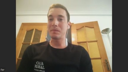 Fernando Barceló hablando para Aragón Deporte