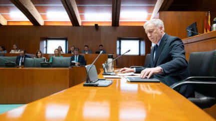 Octavio López ha reconocido el buen trabajo del anterior Gobierno autonómico y ha prometido seguir trabajando para atraer empresas. / Gobierno de Aragón