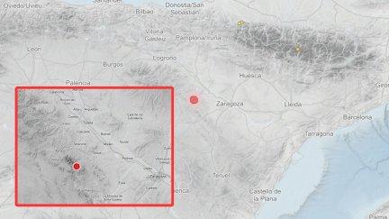 El epicentro del terremoto se ha situado en la localidad zaragozana de Purujosa. / Instituto Geográfico Nacional