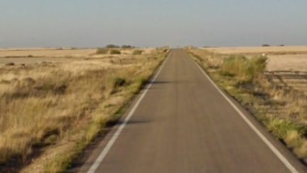 carretera A-2214 donde se ha producido el accidente laboral