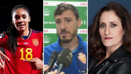 Salma Paralluelo, Cristian Álvarez y Laura Gómez.