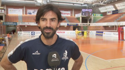 Maxi Torcello hablando para Aragón Deporte