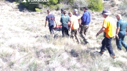 Momento del operativo de búsqueda del hombre desaparecido. | Diputación de Zaragoza